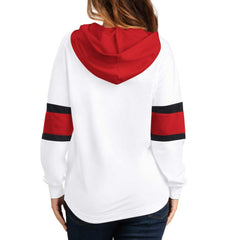 NHL New Jersey Devils G-III 4Her by Carl Banks Women's Goal Zone Long Sleeve Lace-Up Hoodie T-Shirt