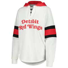 NHL Detroit Red Wings G-III 4Her by Carl Banks Women's Goal Zone Long Sleeve Lace-Up Hoodie T-Shirt
