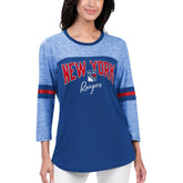 NHL New York Rangers G-III 4Her by Carl Banks Women's Play The Game 3/4-Sleeve T-Shirt