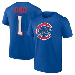 Royal Chicago Cubs Father's Day #1 Dad T-Shirt