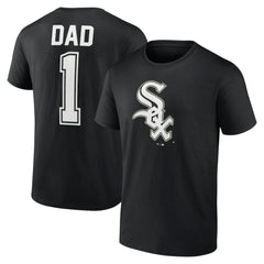 Black Chicago White Sox Father's Day #1 Dad T-Shirt