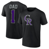 Black Colorado Rockies Father's Day #1 Dad T-Shirt
