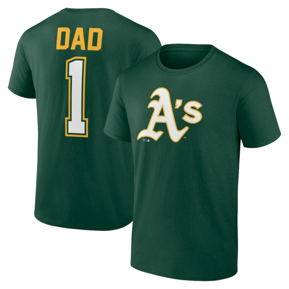 Green Athletics Father's Day #1 Dad T-Shirt