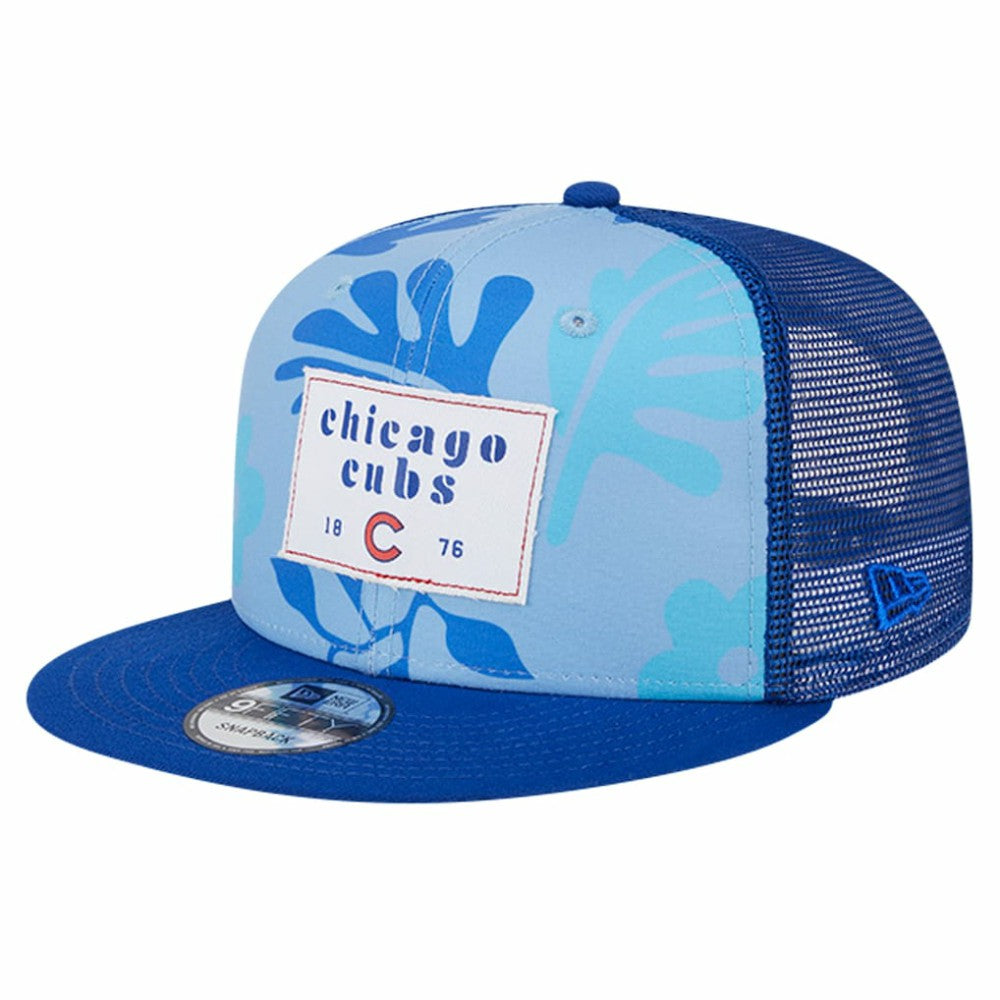 Royal Chicago Cubs New Era Bikini Bottom Trucker 9FIFTY Snapback Hat