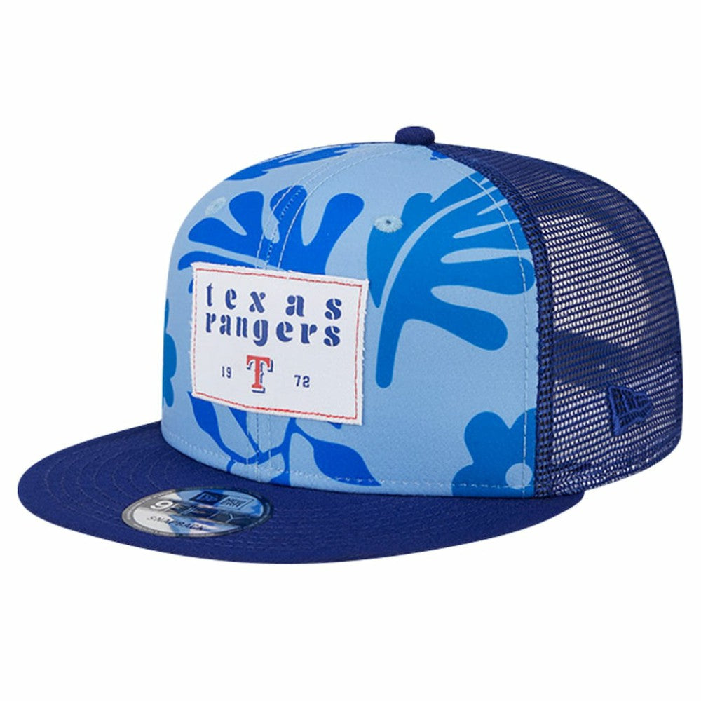 Royal Texas Rangers New Era Bikini Bottom Trucker 9FIFTY Snapback Hat