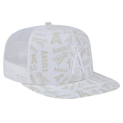 White Los Angeles Angels New Era Logo Dunes A-Frame Trucker 9FIFTY Snapback Hat