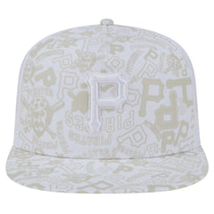 White Pittsburgh Pirates New Era Logo Dunes A-Frame Trucker 9FIFTY Snapback Hat