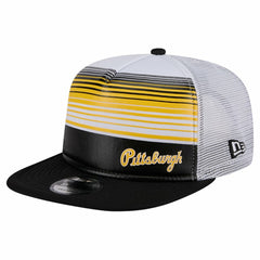 Black Pittsburgh Pirates New Era Team Horizon 9FIFTY A-Frame Trucker Snapback Hat