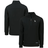 Black Los Angeles Dodgers Cutter & Buck Roam Eco Recycled Quarter-Zip Pullover