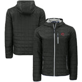 Black Cincinnati Reds Cutter & Buck Rainier Primaloft Eco Full-Zip Hooded Jacket