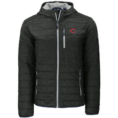 Black Cincinnati Reds Cutter & Buck Rainier Primaloft Eco Full-Zip Hooded Jacket