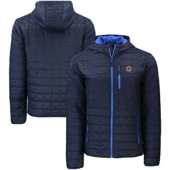 Navy Chicago Cubs Cutter & Buck Rainier Primaloft Eco Full-Zip Hooded Jacket