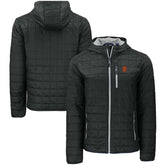 Black San Francisco Giants Cutter & Buck Rainier Primaloft Eco Full-Zip Hooded Jacket