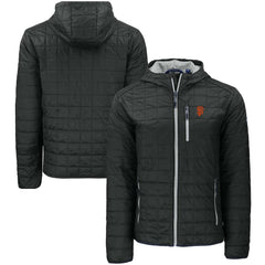 Black San Francisco Giants Cutter & Buck Rainier Primaloft Eco Full-Zip Hooded Jacket