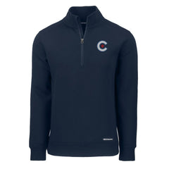 Navy Chicago Cubs Cutter & Buck City Connect Roam Eco Recycled Quarter-Zip Pullover