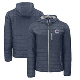 Anthracite Chicago Cubs Cutter & Buck City Connect Rainier Primaloft Eco Full-Zip Hooded Jacket