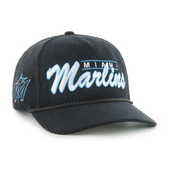 Black Miami Marlins '47 Corduroy Hitch Adjustable Hat
