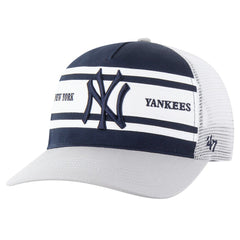 Navy New York Yankees '47 Gridiron Super Stripe Relaxed Trucker Hitch Adjustable Hat