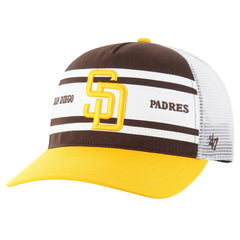 Brown San Diego Padres '47 Gridiron Super Stripe Relaxed Trucker Hitch Adjustable Hat