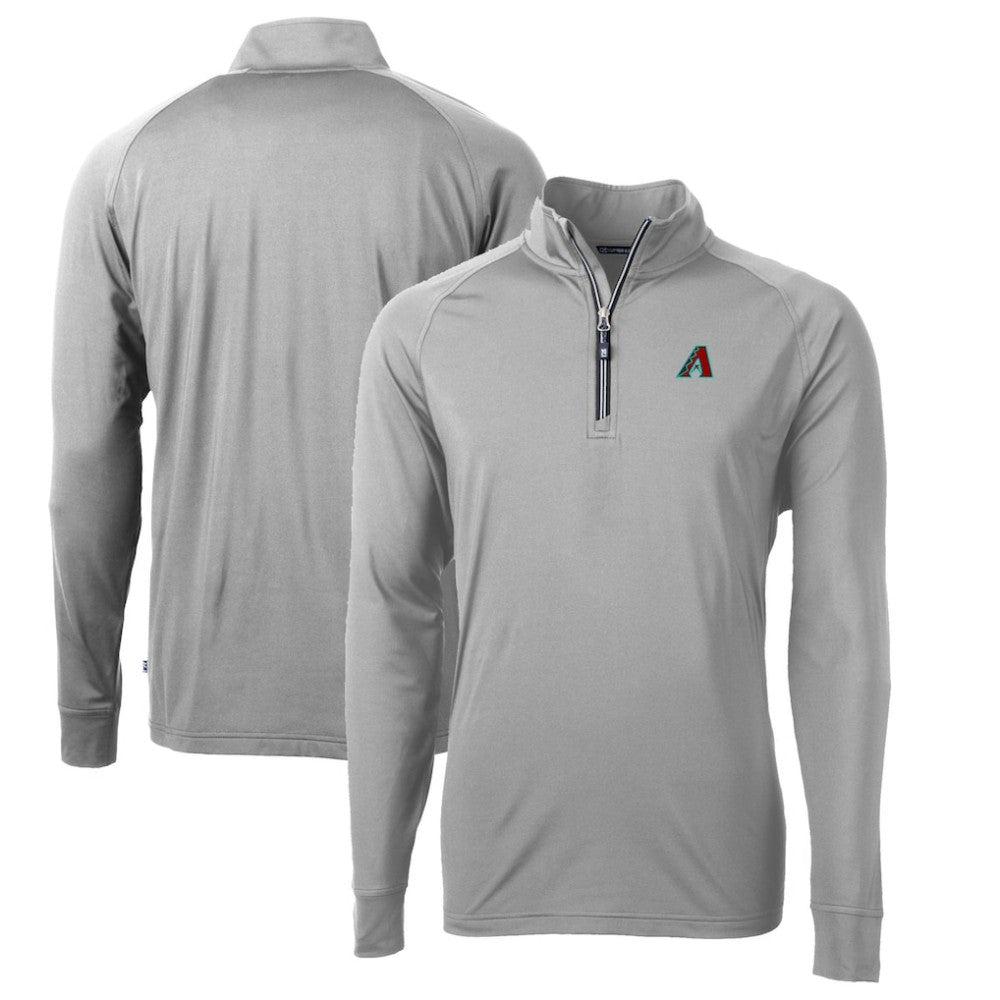 Gray Arizona Diamondbacks Cutter & Buck Adapt Eco Knit Recycled Quarter-Zip Pullover Top