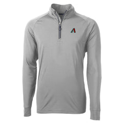 Gray Arizona Diamondbacks Cutter & Buck Adapt Eco Knit Recycled Quarter-Zip Pullover Top