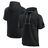 Unisex Elements Ready Short Sleeve Pullover Hoodie - Carolina Panthers Hoodies