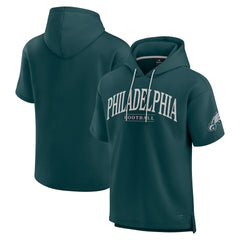 Unisex Elements Ready Short Sleeve Pullover Hoodie - Philadelphia Eagles Hoodies
