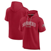 Unisex Elements Ready Short Sleeve Pullover Hoodie - San Francisco 49ers Hoodies