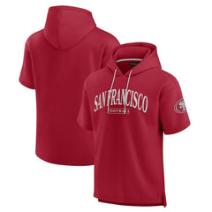 Unisex Elements Ready Short Sleeve Pullover Hoodie - San Francisco 49ers Hoodies