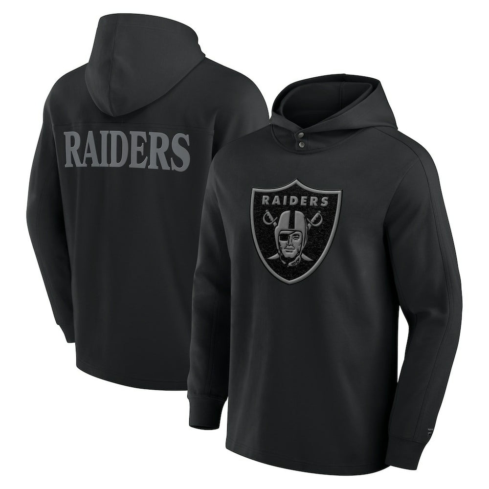 Elements Blaze Tri-Blend Long Sleeve Hoodie T-Shirt - Las Vegas Raiders Hoodies