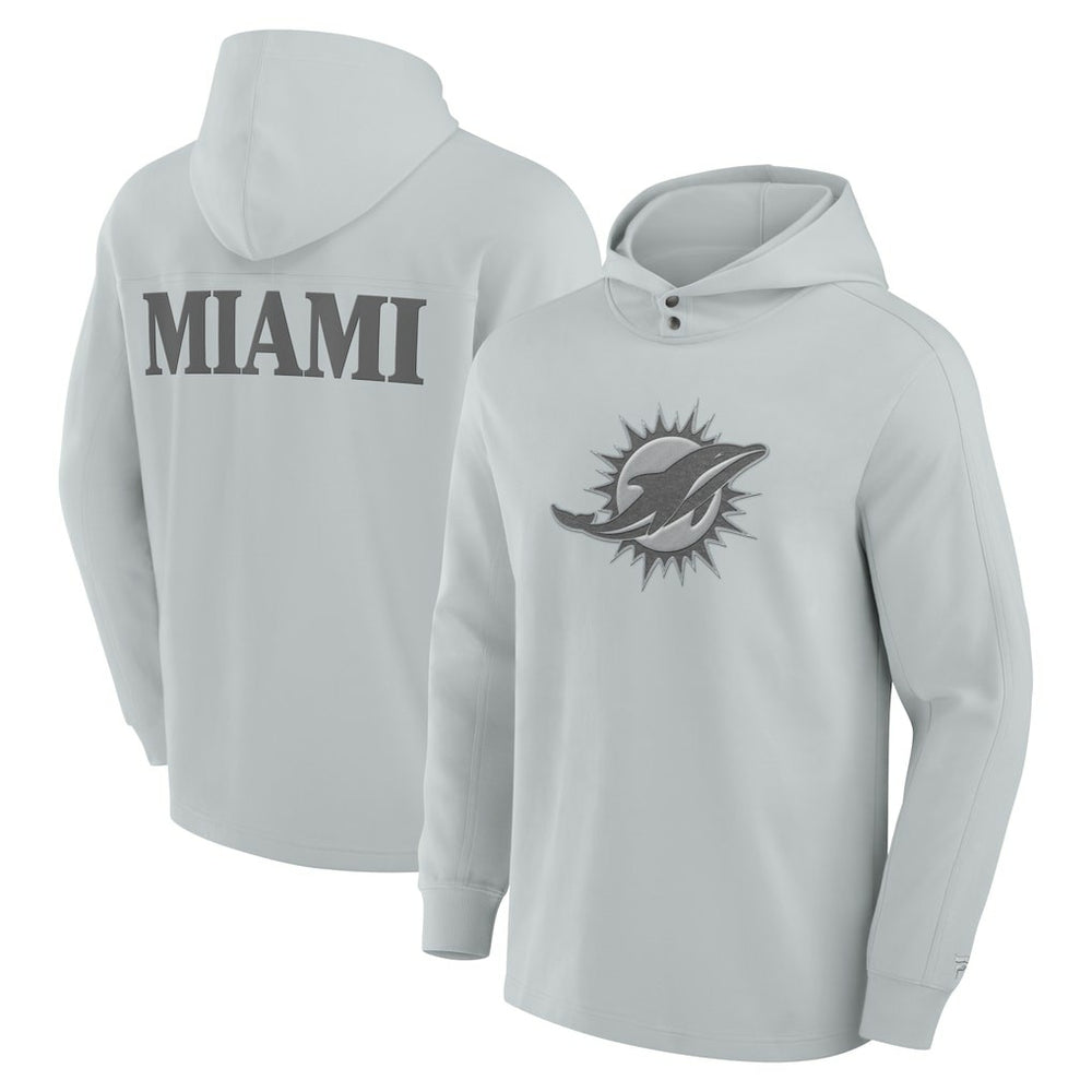 Elements Blaze Tri-Blend Long Sleeve Hoodie T-Shirt - Miami Dolphins Hoodies