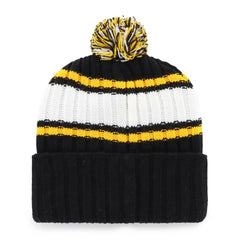 Black Pittsburgh Pirates '47 Plateau Cuffed Knit Hat with Pom