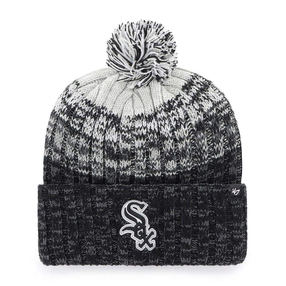 Black Chicago White Sox '47 Cascade Cuffed Knit Hat with Pom
