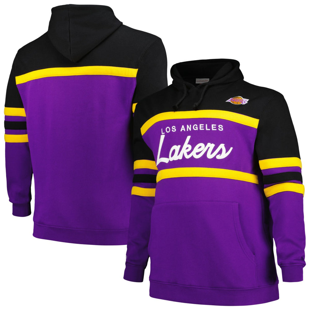 Mitchell & Ness Los Angeles Lakers Big & Tall Hardwood Classics Head Coach Pullover Hoodie