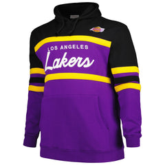 Mitchell & Ness Los Angeles Lakers Big & Tall Hardwood Classics Head Coach Pullover Hoodie