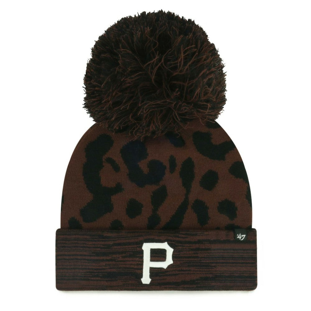 Brown Pittsburgh Pirates '47 Women's Rosette Cuffed Knit Hat with Pom