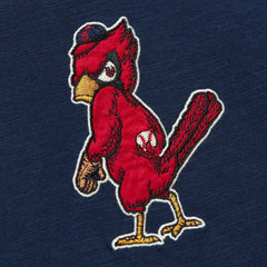 Navy St. Louis Cardinals Mitchell & Ness Cooperstown Collection Legendary Raglan Slub Henley Three-Quarter Sleeve T-Shirt