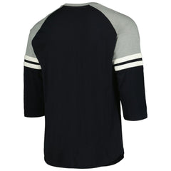 Black Chicago White Sox Mitchell & Ness Cooperstown Collection Legendary Raglan Slub Henley 3/4-Sleeve T-Shirt