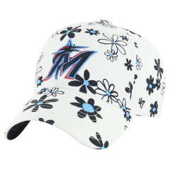 White Miami Marlins '47 Girls Youth Daisy Delight Clean Up Adjustable Hat