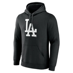 Black Los Angeles Dodgers Monochrome Personalized Name & Number Pullover Hoodie
