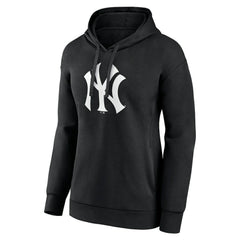 Black New York Yankees Women's Monochrome Personalized Name & Number Pullover Hoodie