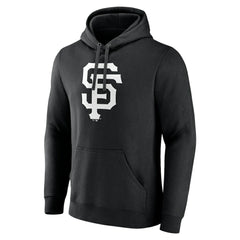 Black San Francisco Giants Monochrome Personalized Name & Number Pullover Hoodie