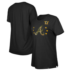 Black Atlanta Braves New Era Women's Armed Forces Day T-Shirt