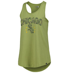Olive Chicago White Sox New Era Women's Armed Forces Day Tank Top