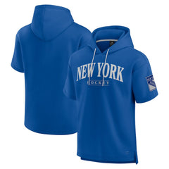 NHL New York Rangers Fanatics Elements Ready Short Sleeve Pullover Hoodie