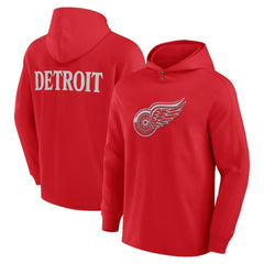 NHL Detroit Red Wings Fanatics Elements Blaze Tri-Blend Long Sleeve Hoodie T-Shirt