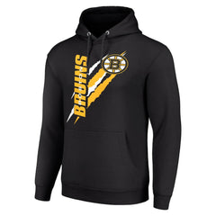 NHL Boston Bruins Starter Color Scratch Fleece Pullover Hoodie