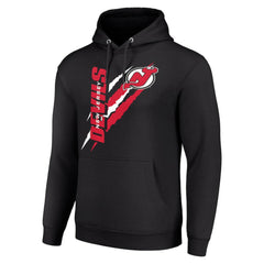 NHL New Jersey Devils Starter Color Scratch Fleece Pullover Hoodie