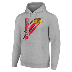 NHL Chicago Blackhawks Starter Color Scratch Fleece Pullover Hoodie
