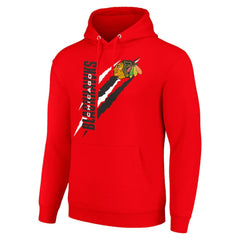 NHL Chicago Blackhawks Starter Color Scratch Fleece Pullover Hoodie